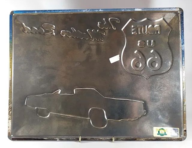 Maravilhosa PLACA importada em RELEVO da Famosa ROTA 66 (ROUTE US 66) - Foto 4