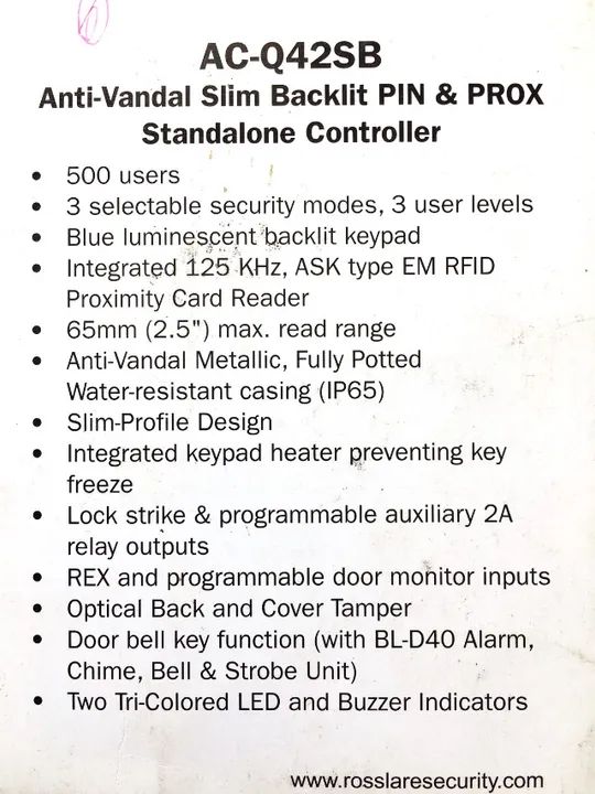 Fechadura Shelter Eletromagnética ML-300 FT e teclado anti-vandalismo. - Foto 2