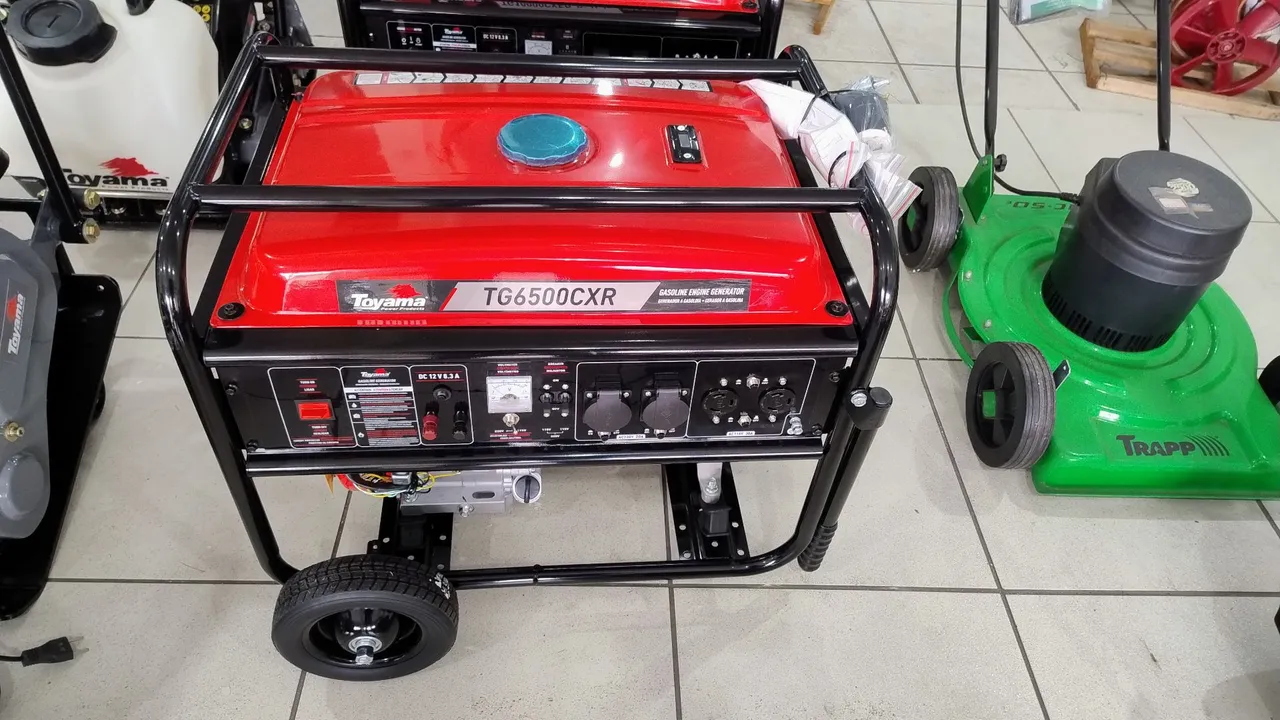 Gerador a gasolina Toyama TG6500 monofásico