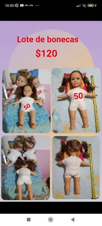 Lote com 4 bonecas 