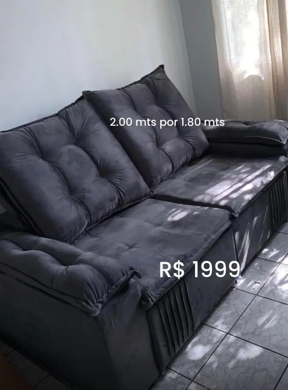 Sofá Retrátil e Reclinável Novo