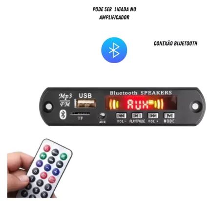 Placa Decodificadora Bluetooth Auxiliar Rádio Fm Usb Sd Card - Foto 3