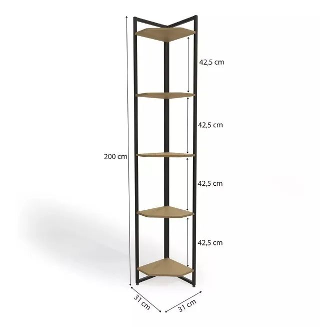 Estante Armario Cantoneira 200cm C/5 Prateleiras Kappesberg - Foto 3
