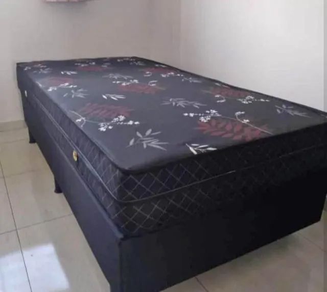 base e colchão de solteiro 