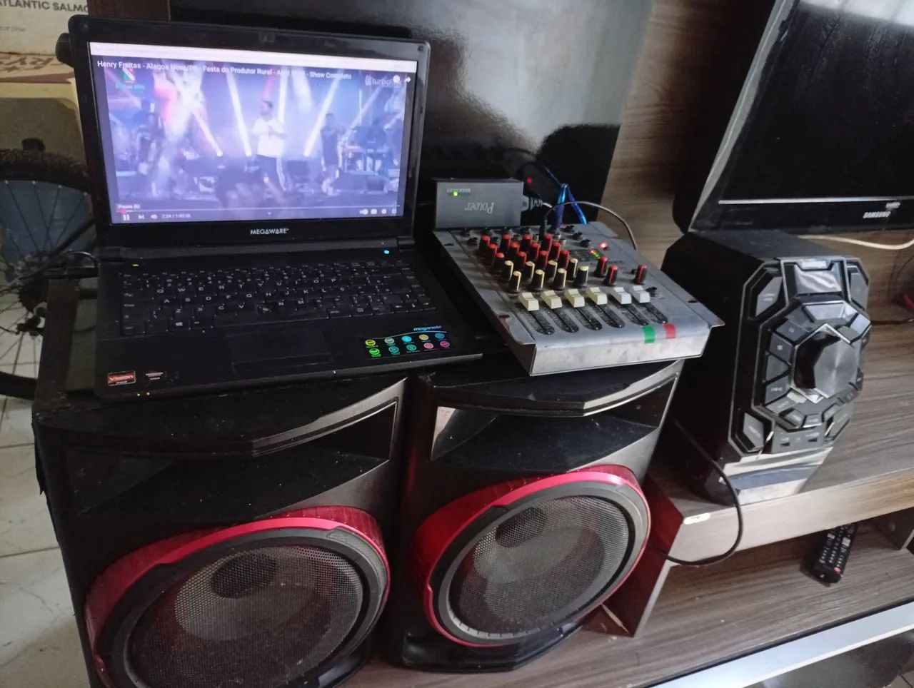 Sistema de Som Completo com Mixer e Notebook - Foto 3