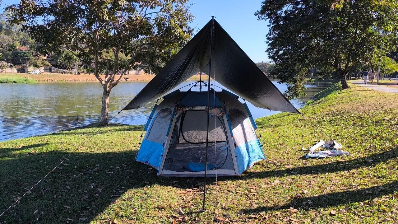 Barraca 4 lugares automática + tarp.