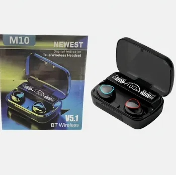 Fone De Ouvido Sem Fio Tws M10 Bluetooth 5.1 Preto