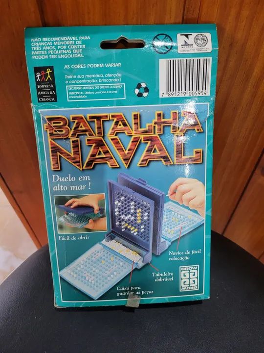 Jogo de Tabuleiro Batalha Naval Dobravel - Grow - Foto 4