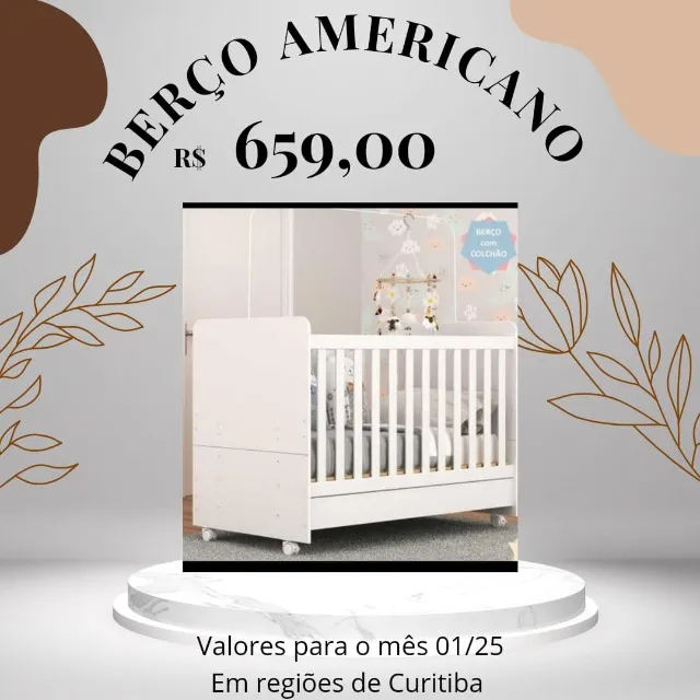Promoção Berço Americano 3 em 1 - 08/01/25