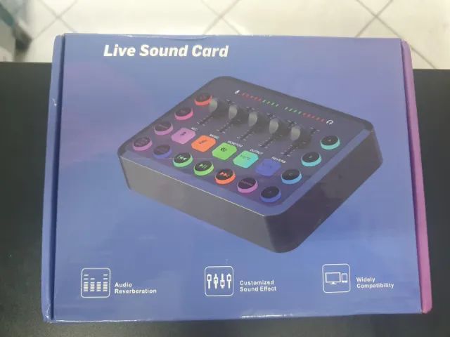 Streaming Rgb Pc Mixer Com Interface De Microfone Xlr