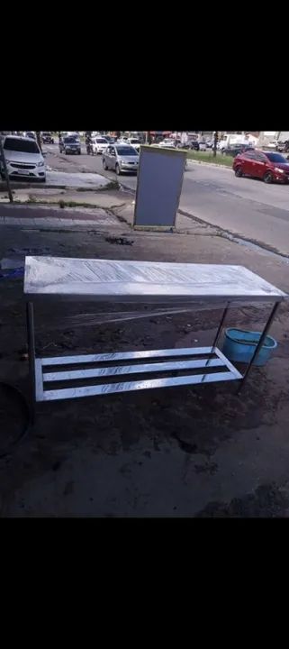 Mesa de aço inox para comercio 150x50
