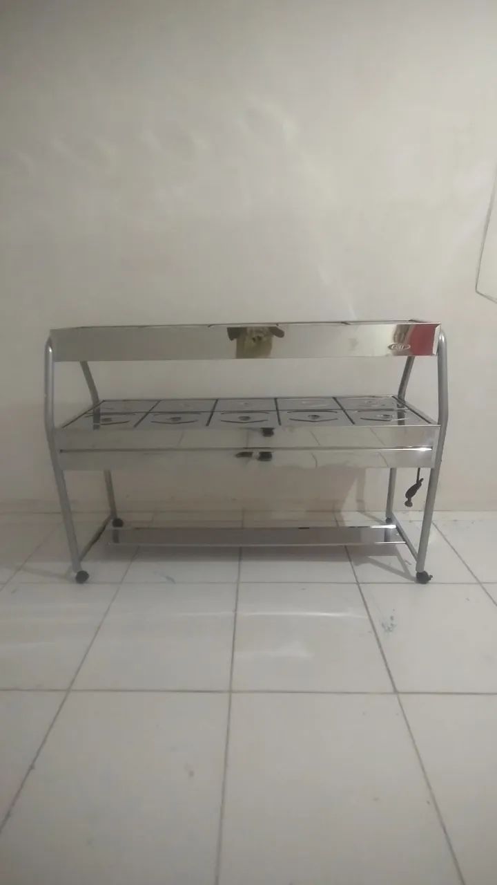 BUFFET SELF SERVICE INOX DUPLO 15 CUBAS IBET  - Foto 3