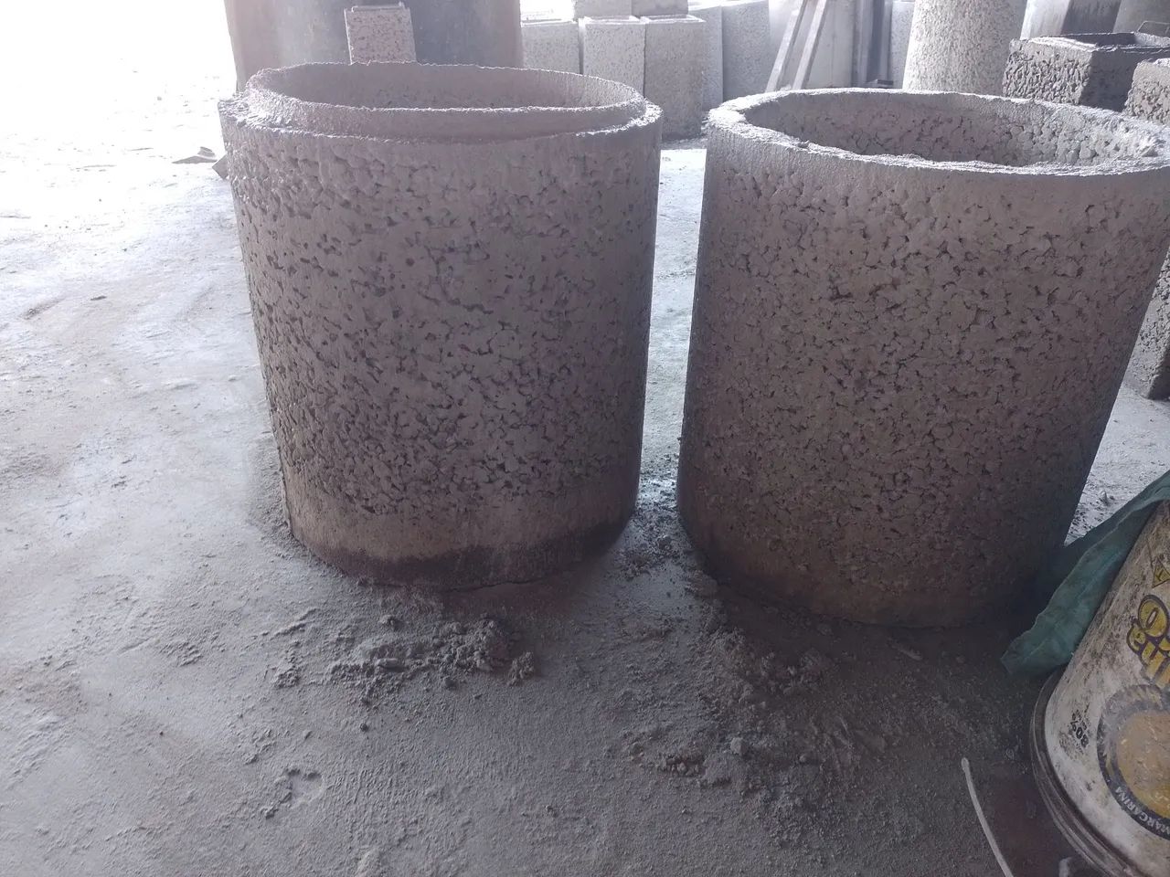 Manilha redonda/coluna pronta de concreto 