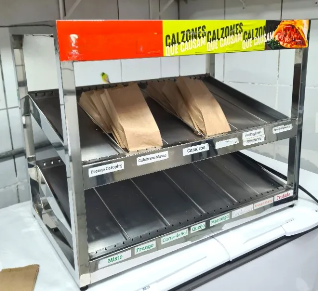 Estufa fast food para pastel/hamburgue/hot-dog, etc. em inox.