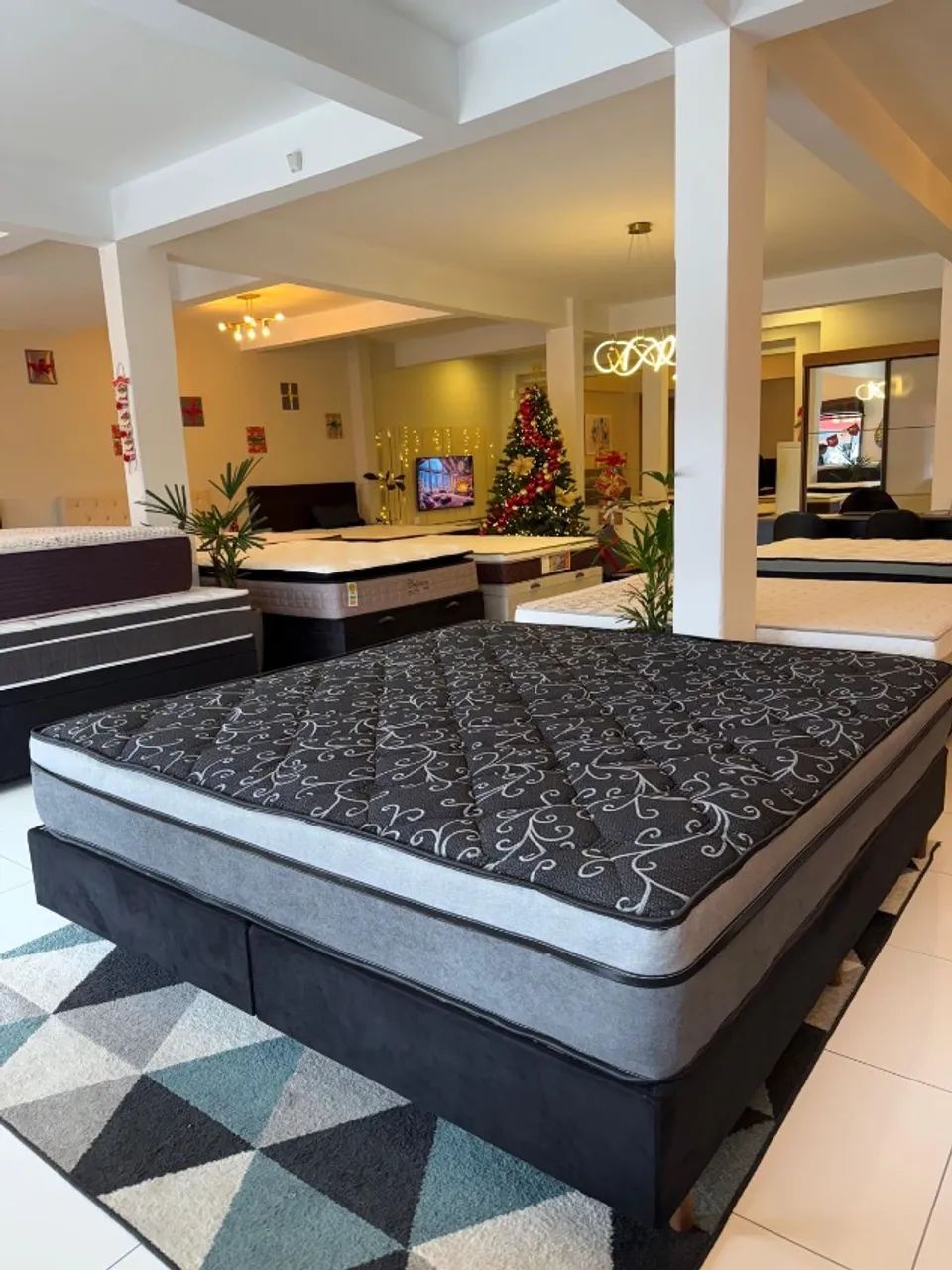 Cama KING COMPLETA BASE + COLCHÃO - Entrego!  - Foto 3