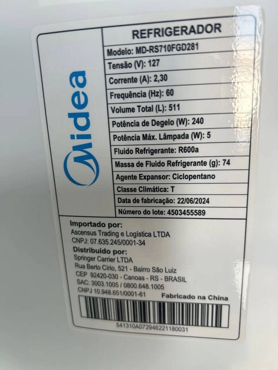Geladeira Side by Side Midea só 3499 - Foto 5