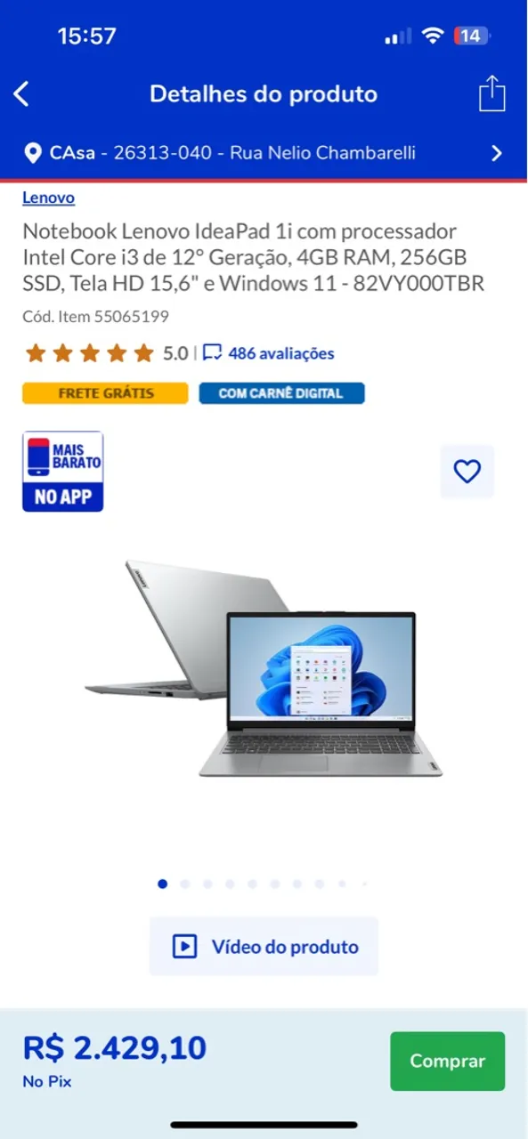 Notebooks no Rio de Janeiro