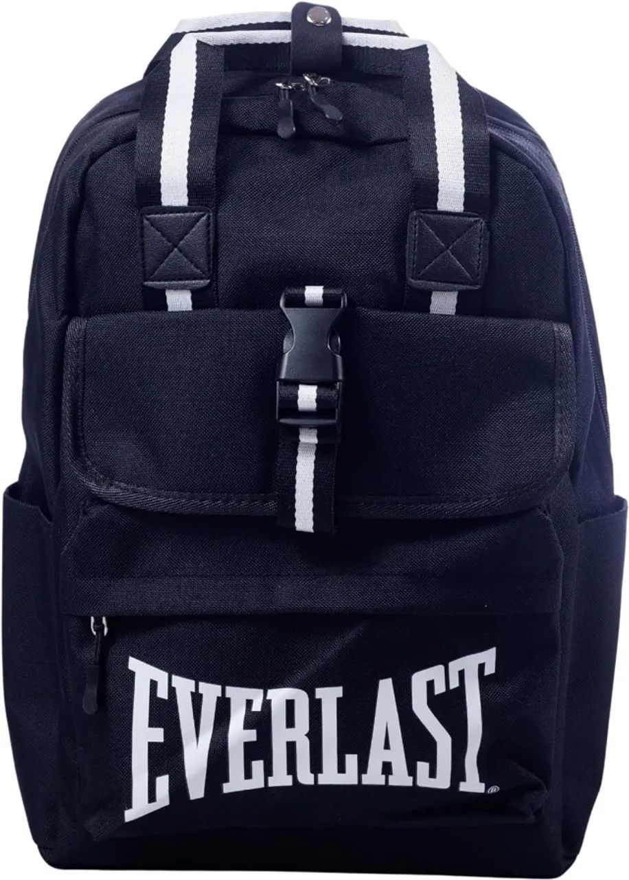 Everlast Mochila Elegance 100% Nylon Preto com Alças Acolchoadas