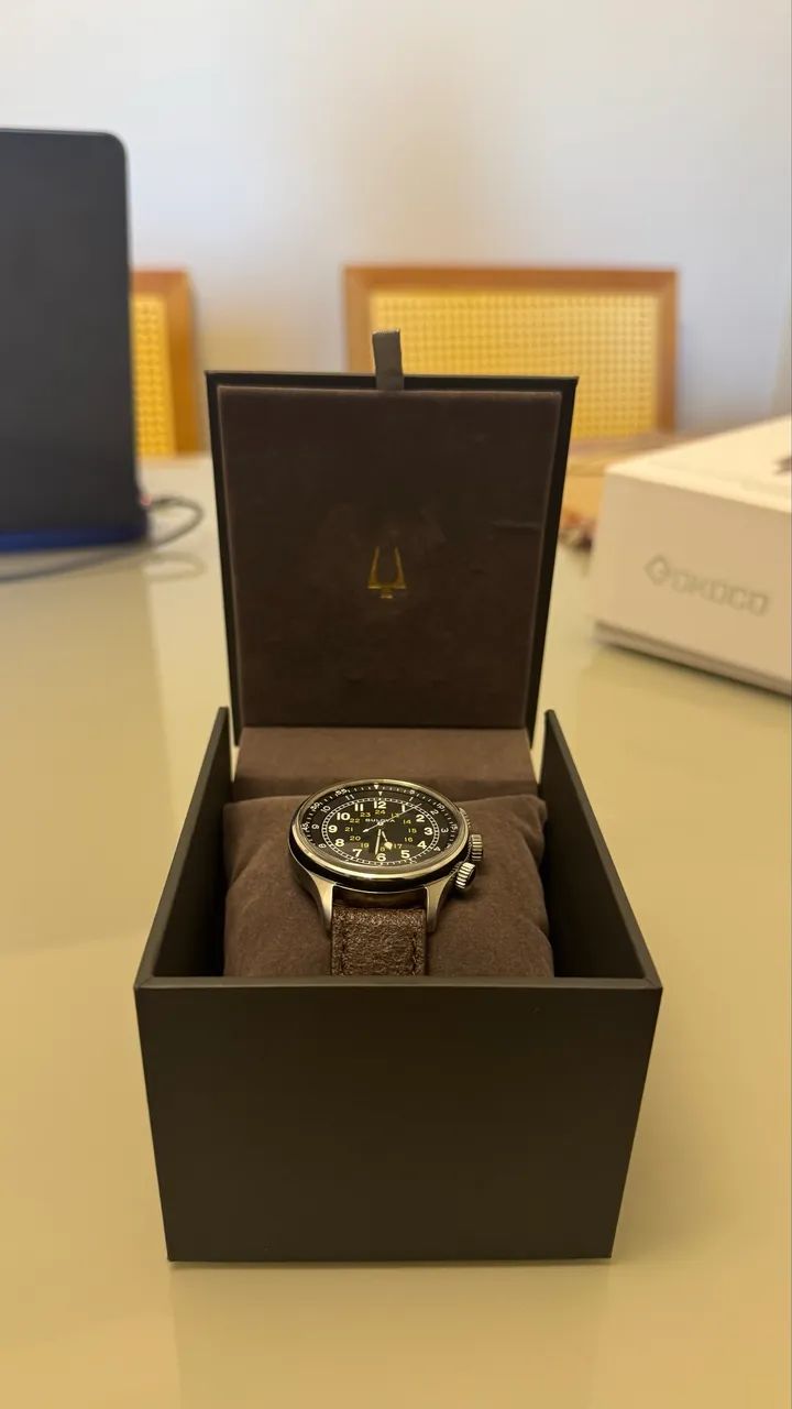 Relógio Bulova A-15 Pilot Military 96A245 - Foto 5