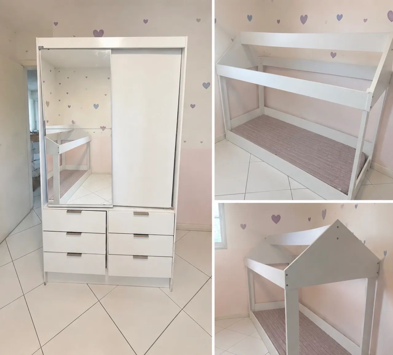 Guarda roupa mais cama casinha