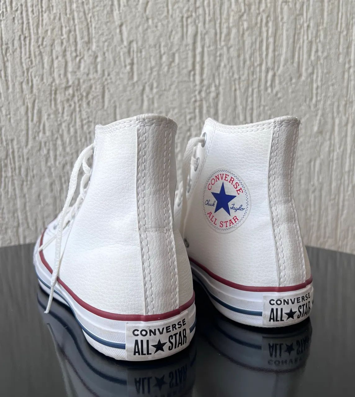 All Star branco cano alto de couro  - Foto 2