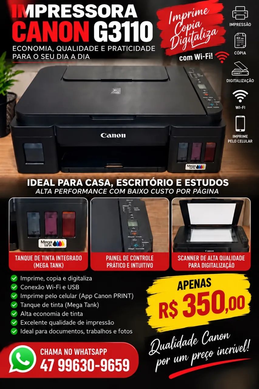 Impressora cânon g3110 