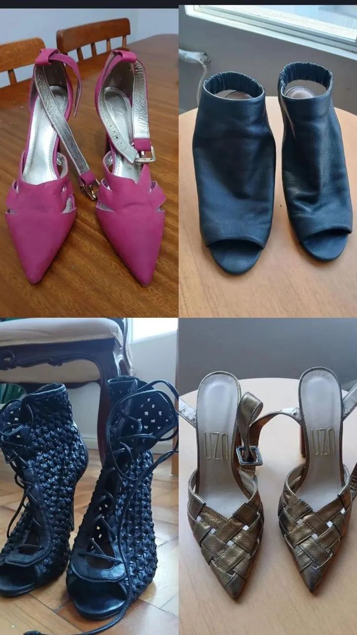 4 pares de sapatos 