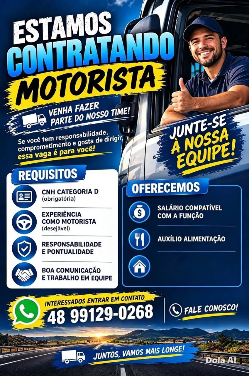 Vaga de motorista 