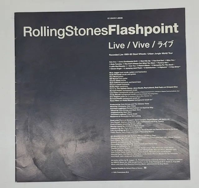 Lp Disco de Vinil - The Rolling Stones - Flashpoint 1991 Perfeito - Foto 3