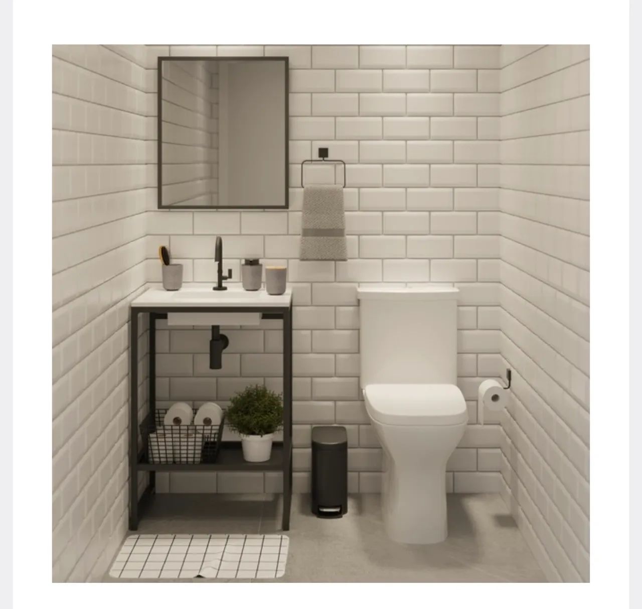6 caixas do Revestimento de Parede Borda Arredondada Metro White Eliane