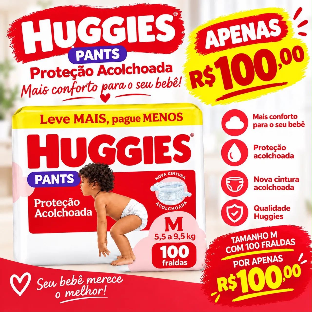Fraldas Huggies M - Foto 2