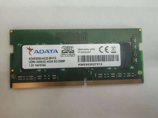 Memória RAM Notebook 4GB DDR4 3200MHz ADATA