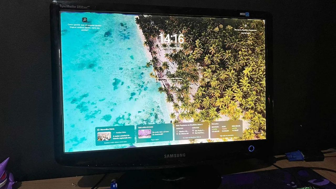 ?Monitor Samsung 24 polegadas + Adaptador HDMI Novo