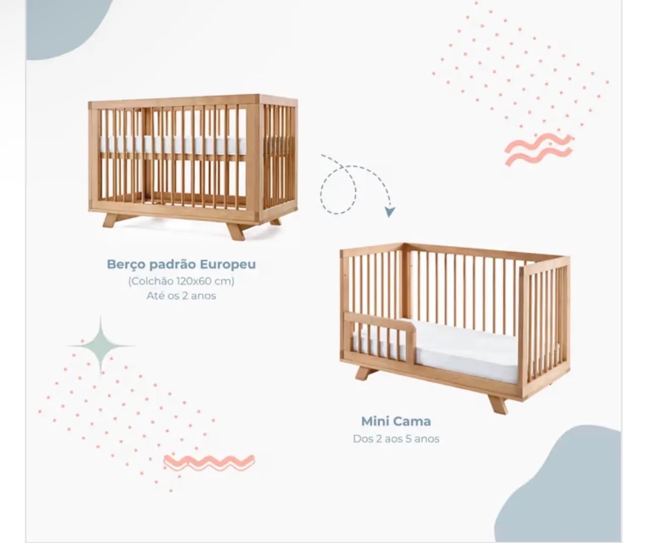 Berço Cama Kaike Tulipa Baby  - Foto 4