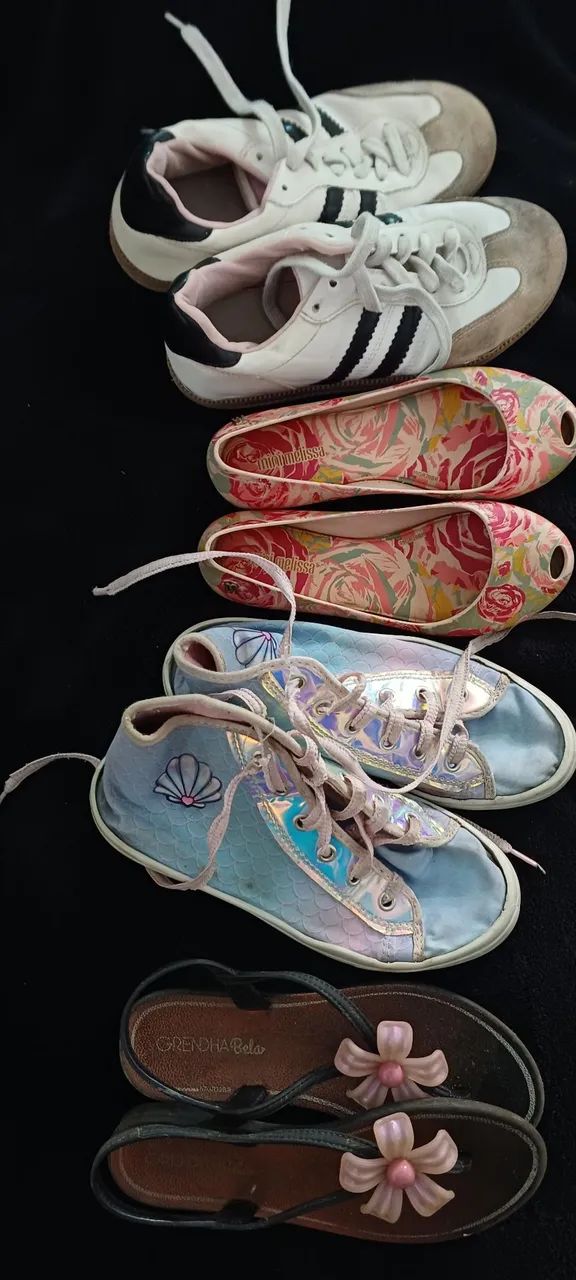 Lote de sapatos menina 9 anos