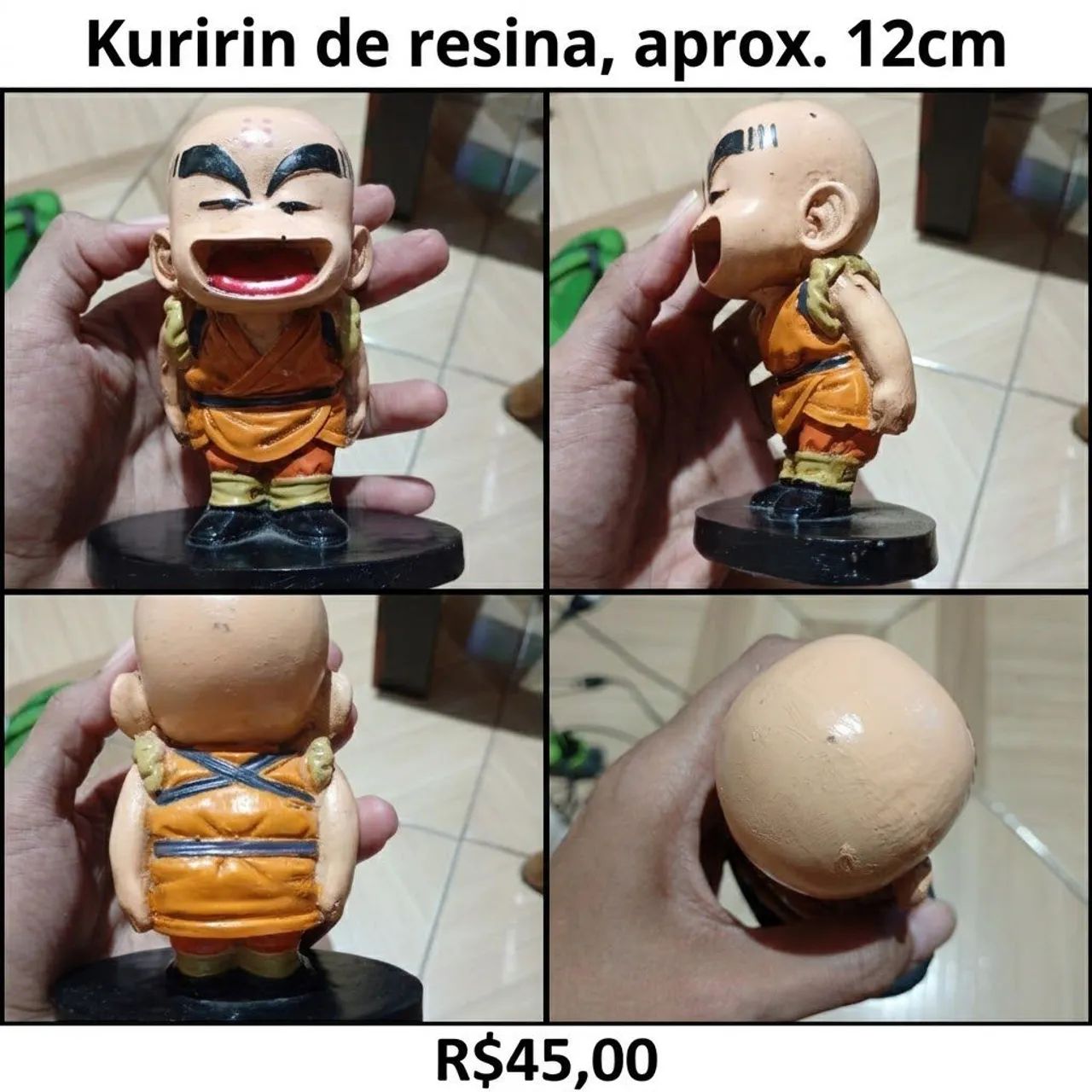 Kuririn Dragon Ball em resina