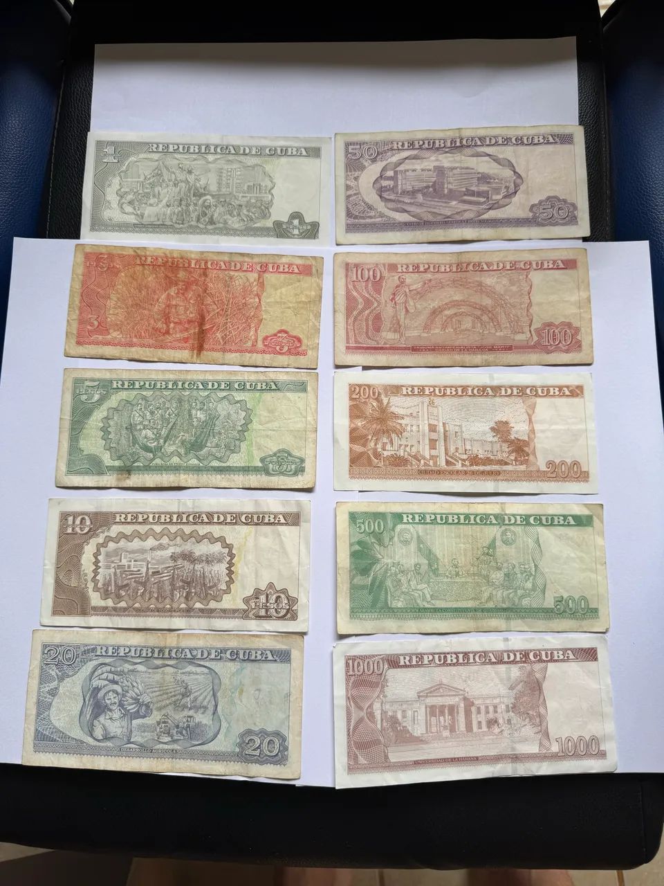 Coleção completa cédulas de Cuba - Pesos cubanos - Fe - Foto 2