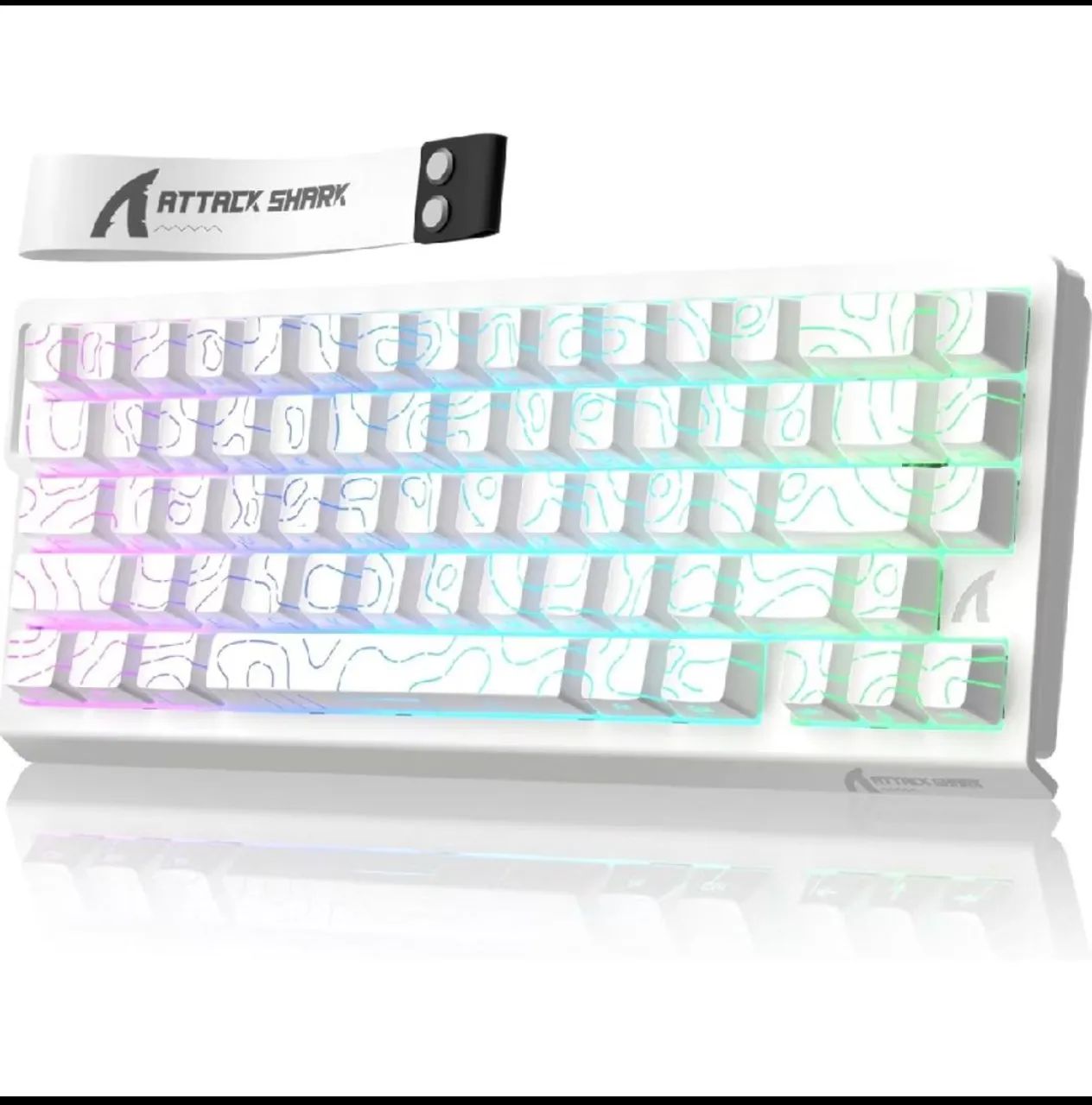 Kit teclado attack shark x68he, mouse attack shark x3 e mouse pad - Foto 3