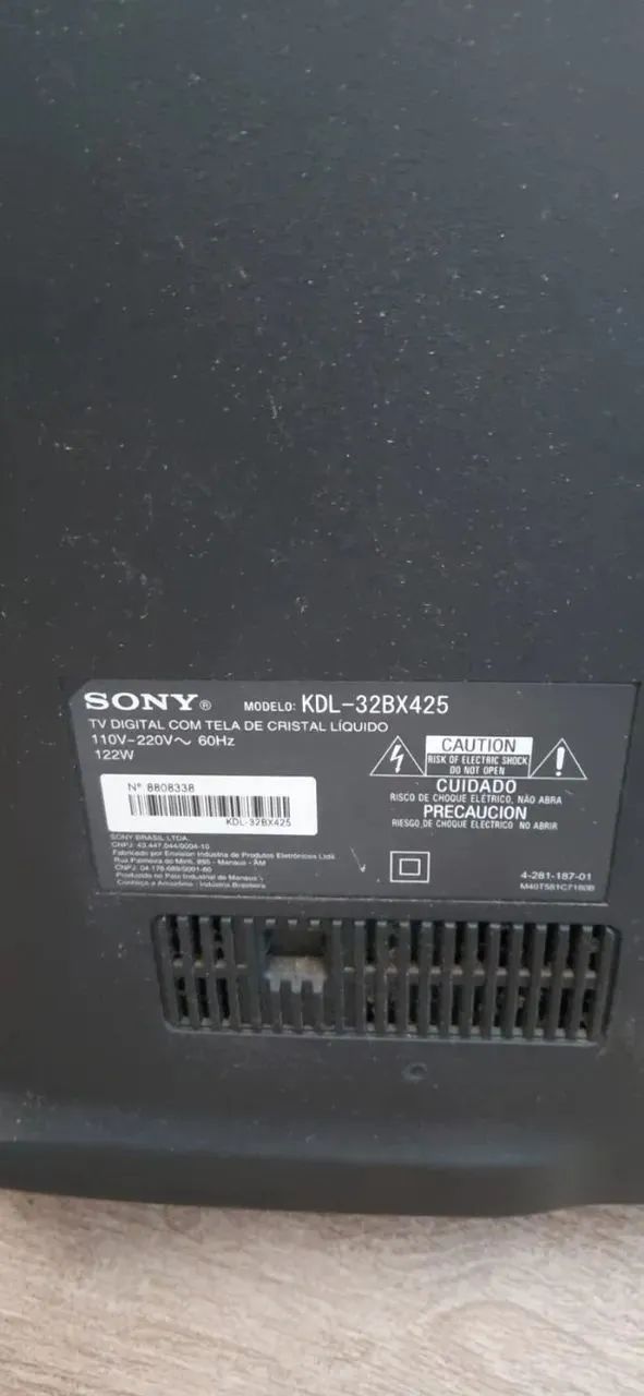TV sony bravia - modelo KDL-32BX425 (DEFEITO) - Foto 2