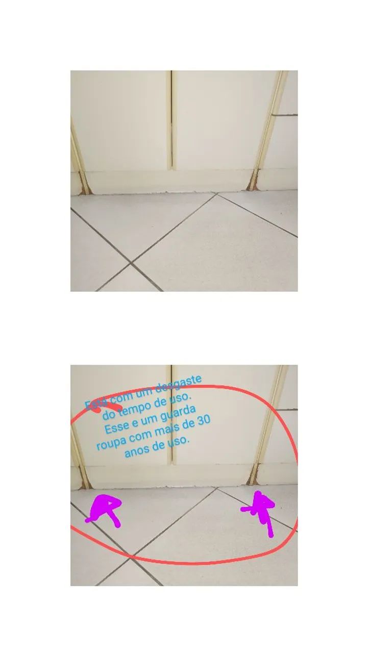 Guarda roupa usado com 6 portas e 6 gavetas. - Foto 2