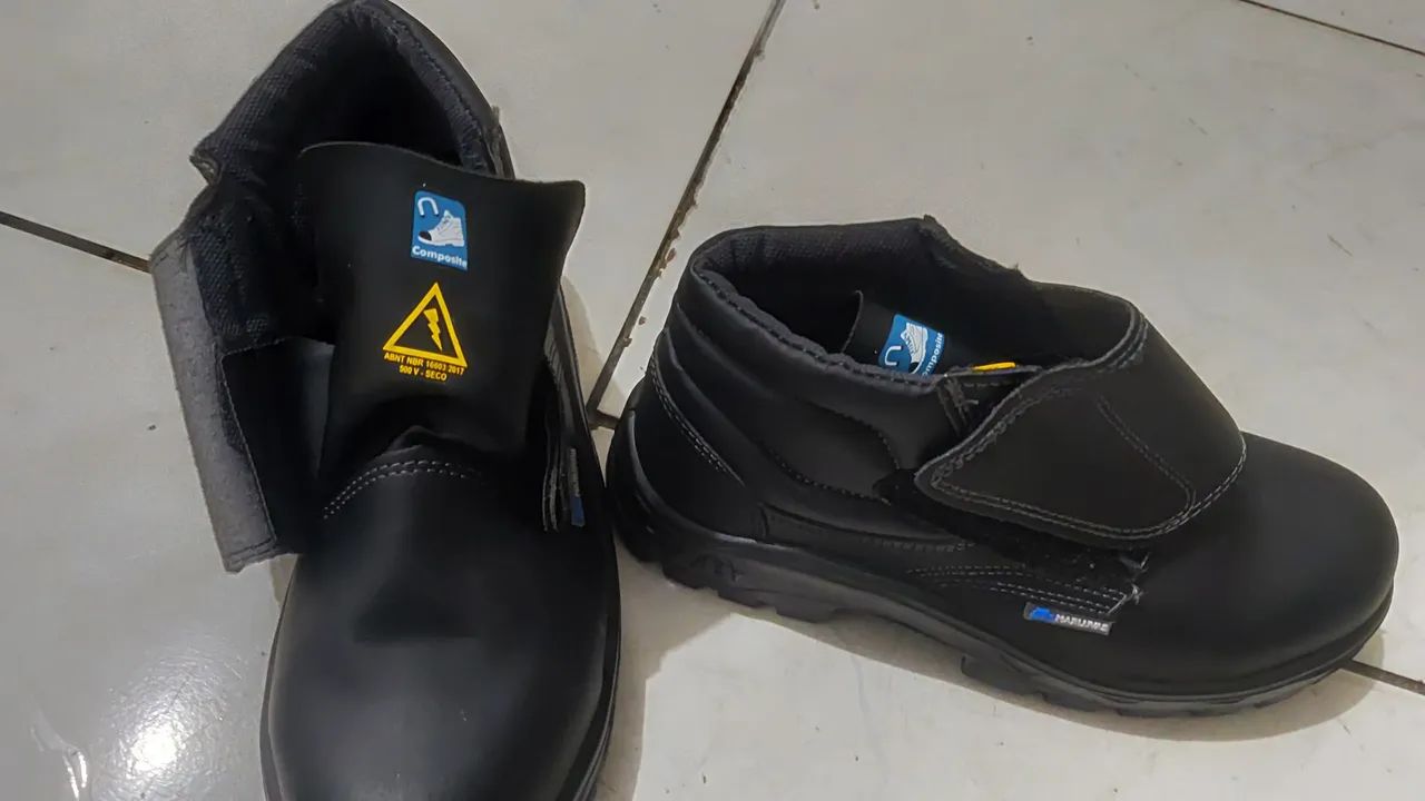 Bota de couro anti choque  - Foto 3