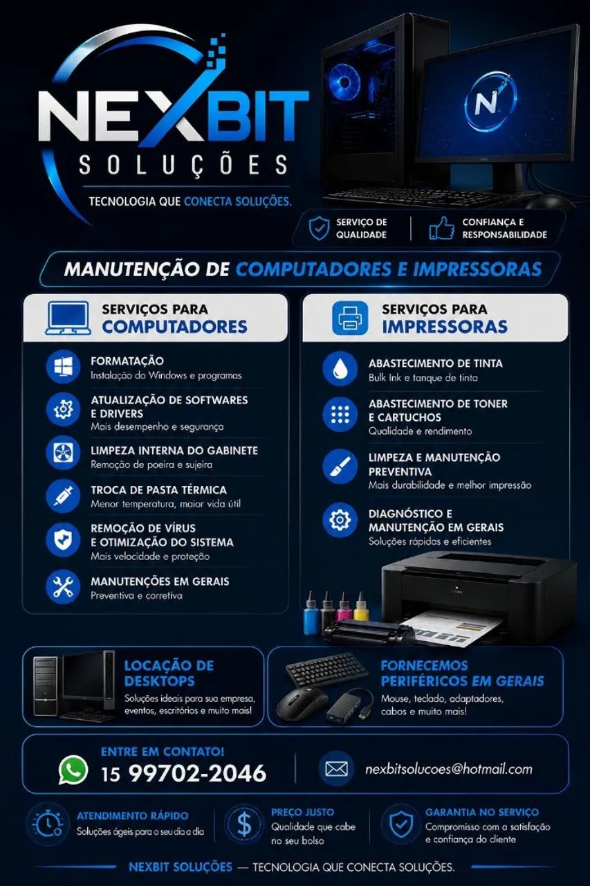 NEXBIT SOLUÇÕES - INFORMÁTICA E IMPRESSORAS<br>