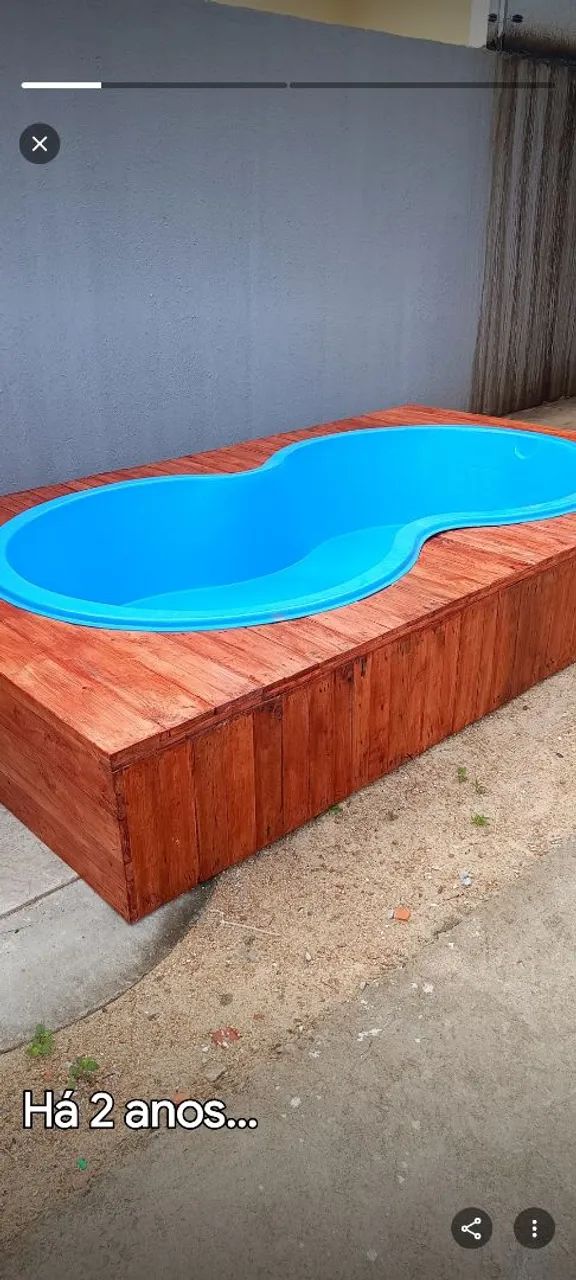 PISCINA AFORT 1 MIL LITROS COM DEK DE PINUS  - Foto 5