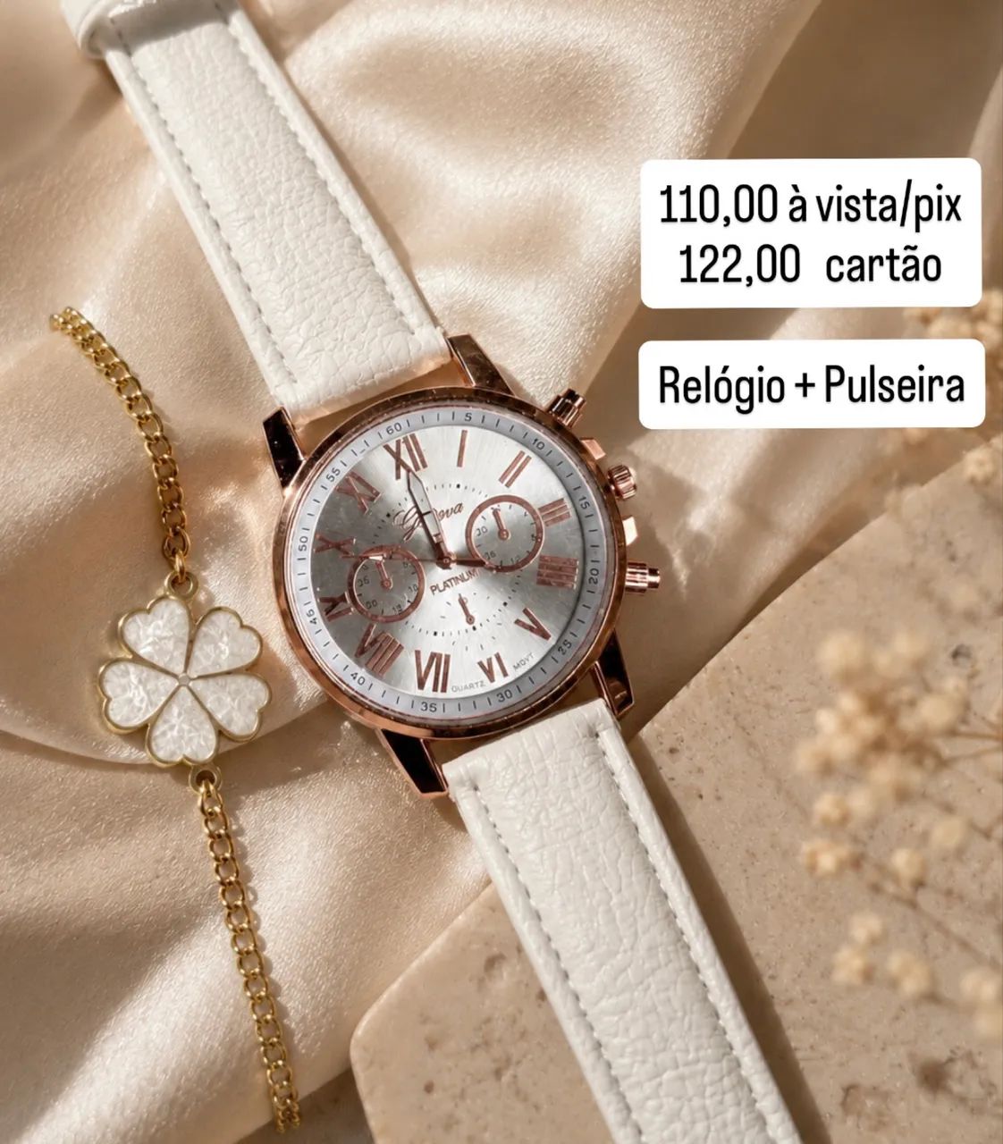 Relógio + Pulseira de Aço  - Foto 2