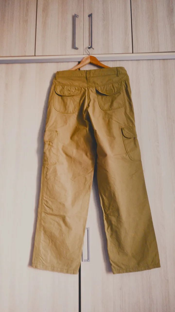 Calça de cargo verde oliva 44 - Foto 2