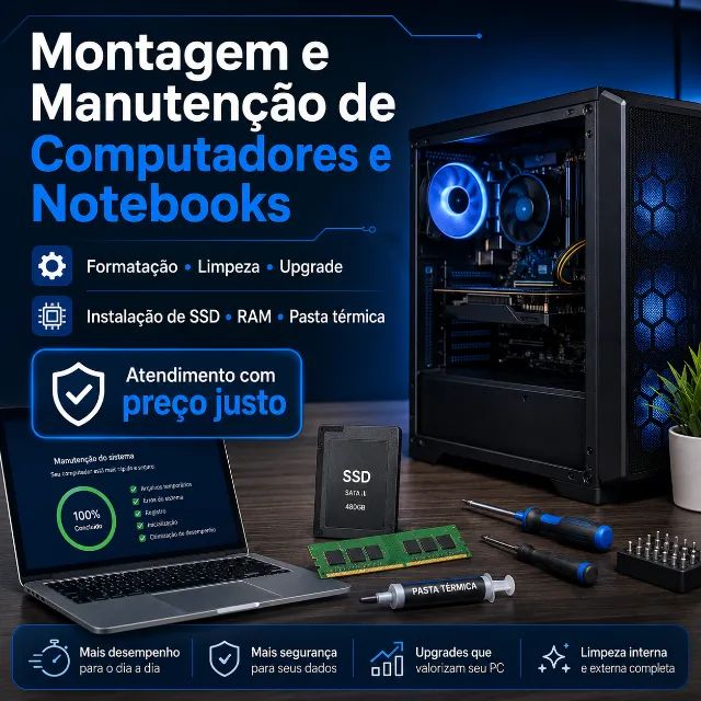 MONTAGEM E MANUTENÇÃO DE COMPUTADORES E NOTEBOOKS