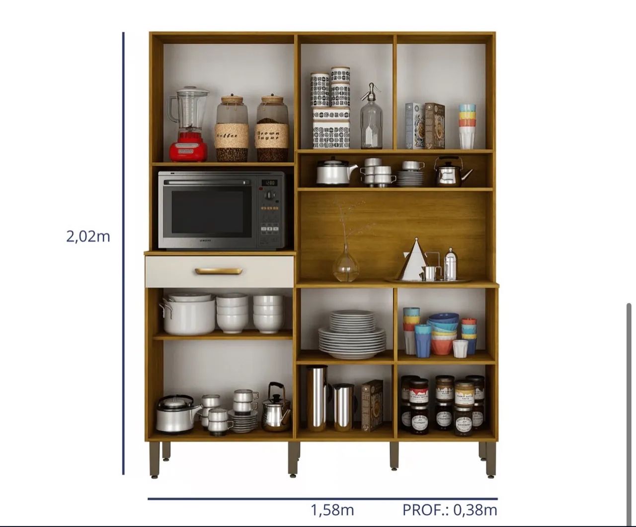 Armário de cozinha Pratic 1,58m - Foto 3