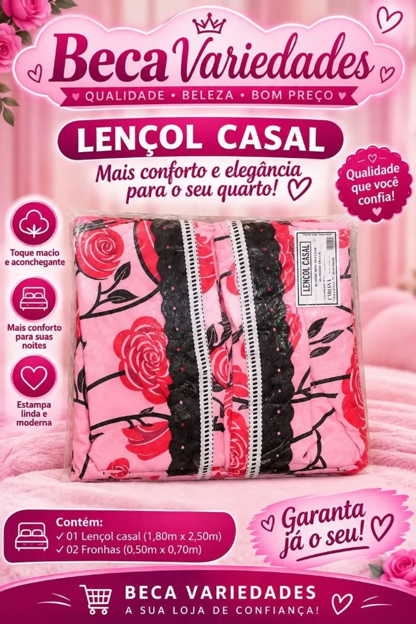 Kit de lençóis de casal, várias estampas e modelos. - Foto 2