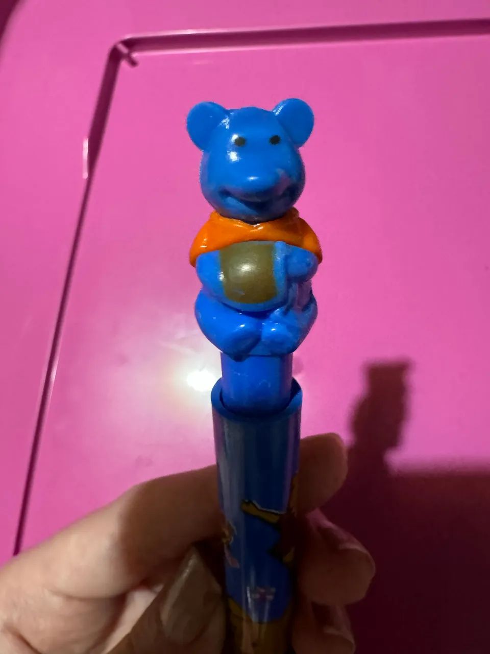 Lapiseira rara e antiga Ursinho Pooh azul década de 80 - Foto 4