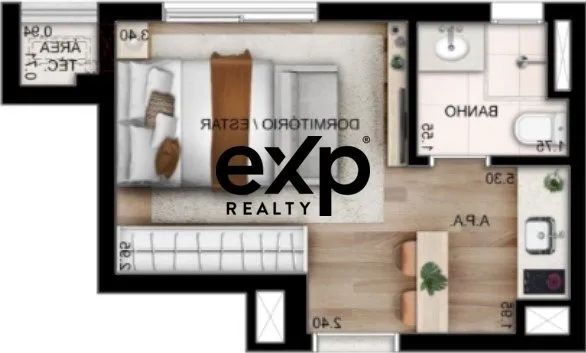 Lindo Studio em Perdizes em rua tranquila andar alto - Foto 5